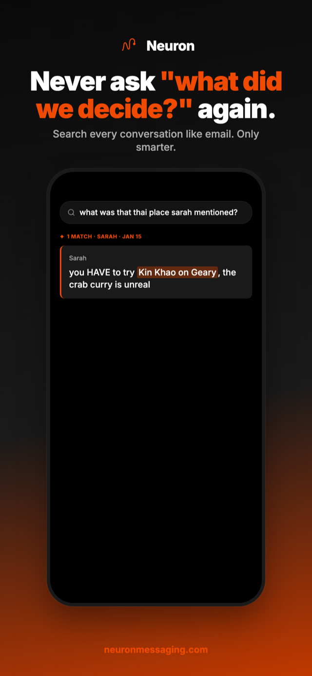 Neuron · Messaging that translates, schedules, reminds, and remembers.
