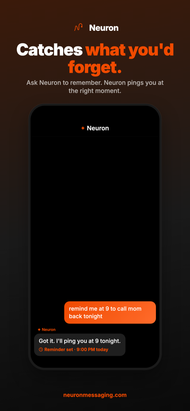 Neuron · Messaging that translates, schedules, reminds, and remembers.